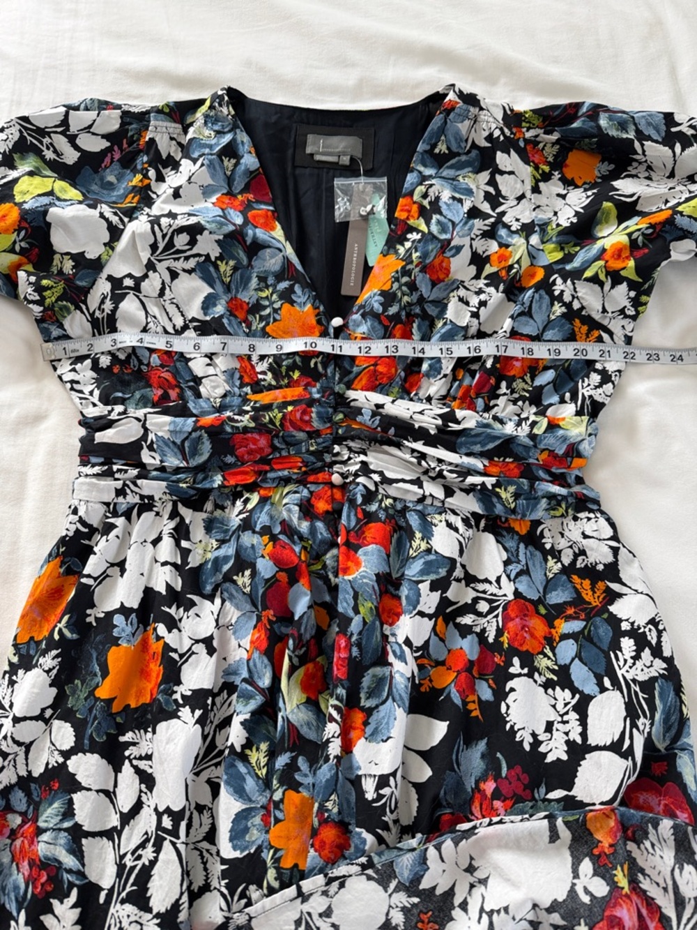 NWT Anthropologie Katerina Button Front Maxi Dress Black Floral Size 1X - Picture 11 of 13
